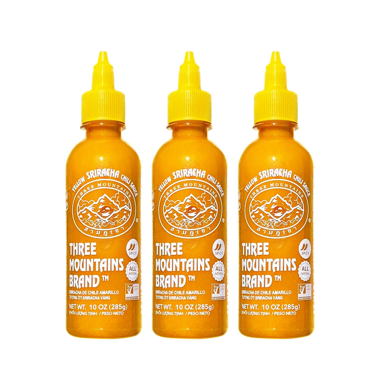 Yellow Sriracha Chili Sauce, 10 Oz, Pack of 3 – All Natural, Non-GMO