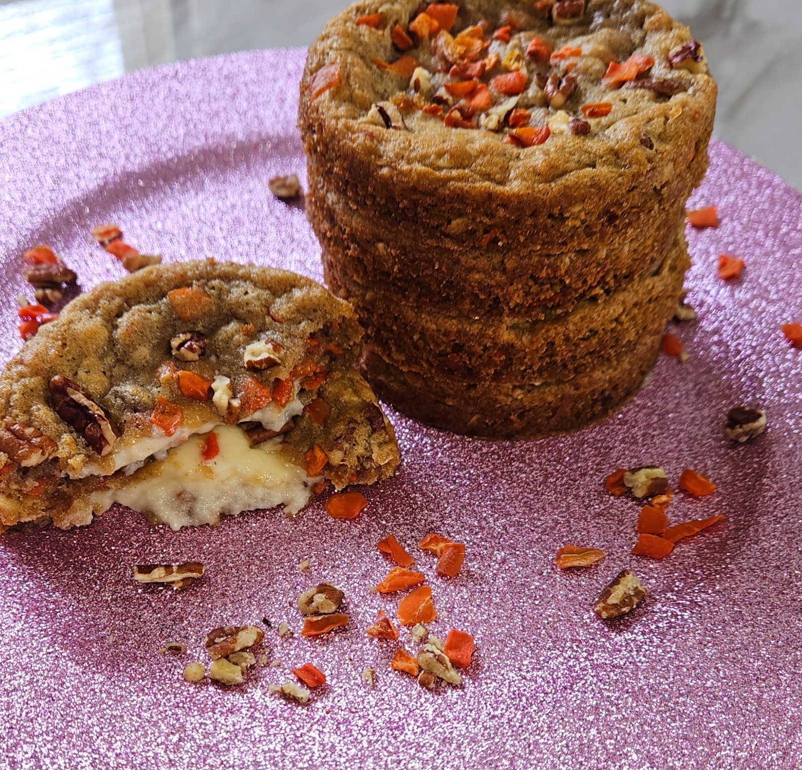 Handmade fresh baked Carrot Cake Cookies, 4oz Cookie, Soft baked Thick & Chewy