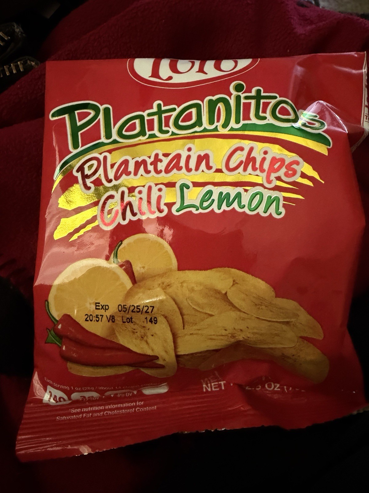 Lulu Platanitios Lemon Plantain Chips, 2.5 oz 10 Pack