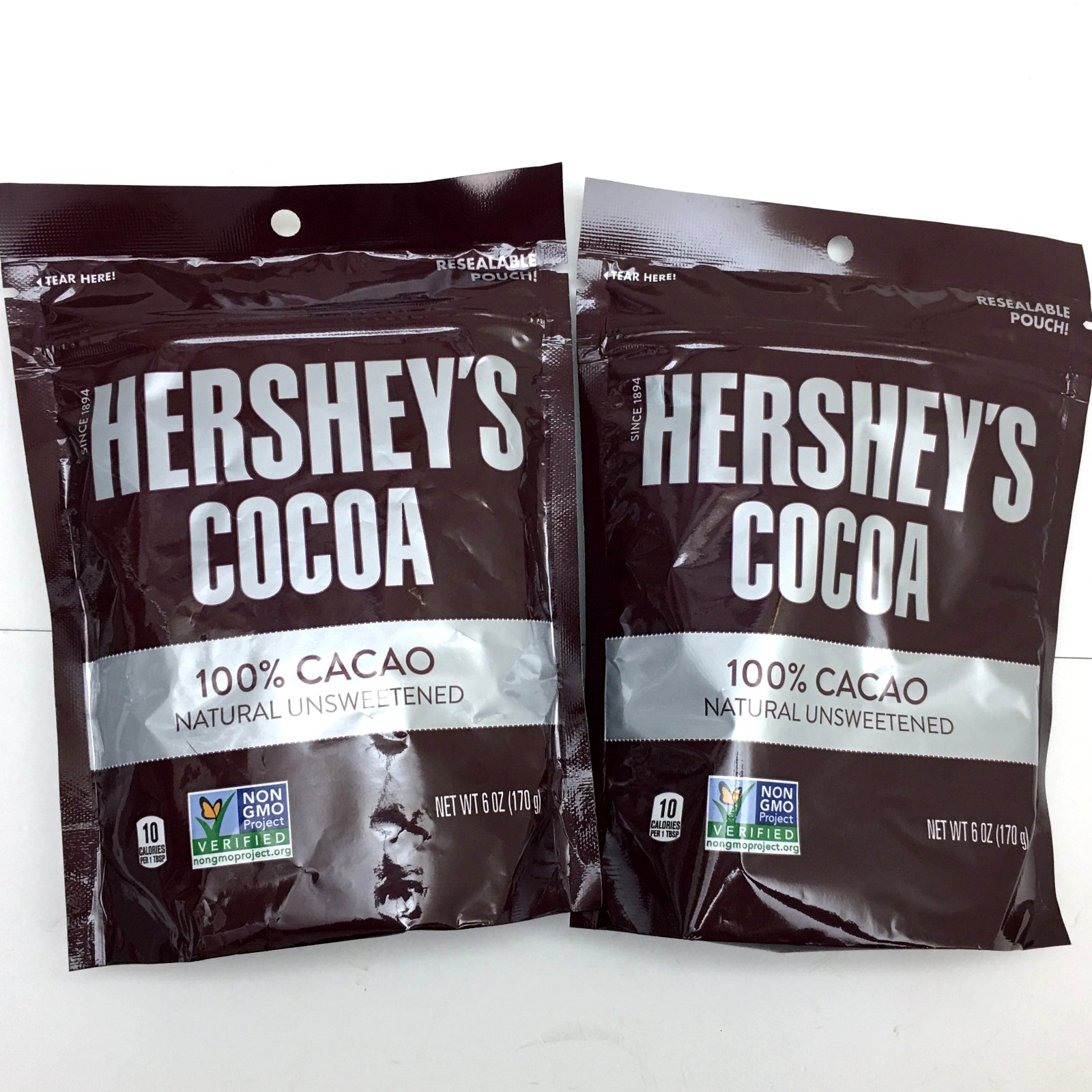 Hershey’s Cocoa Powder 100% Cacao Natural Unsweetened 2 Pack 6 Ounce exp 06/27