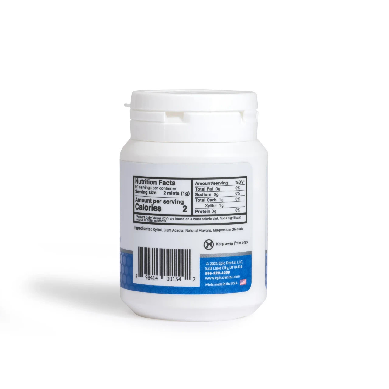 Epic Dental Sweetened Breath Mints Peppermint Flavor with 100% Xylitol 180 Count