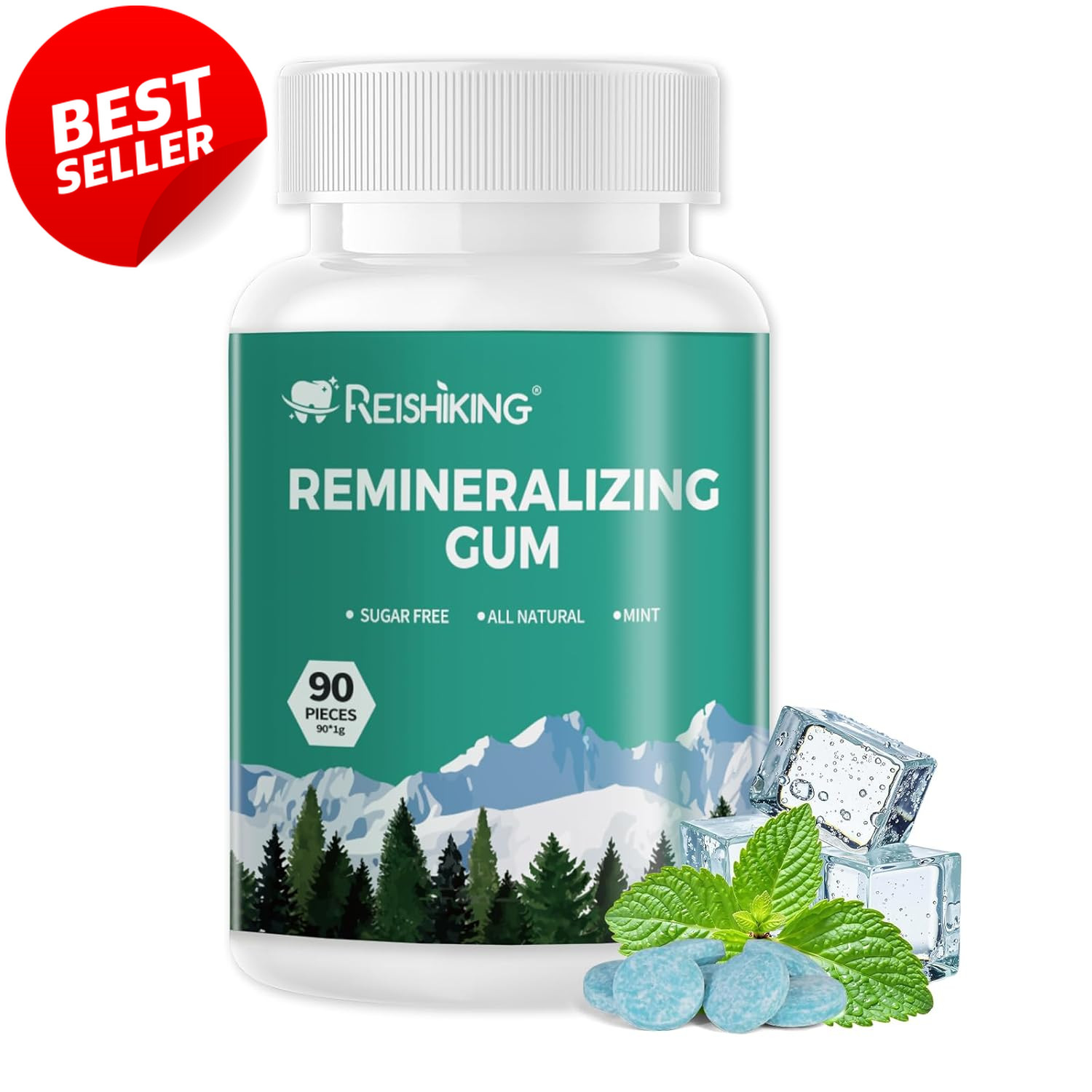 Xylitol Remineralizing Gum 90 Pc Sugar-Free Mint Fresh Breath Teeth – US
