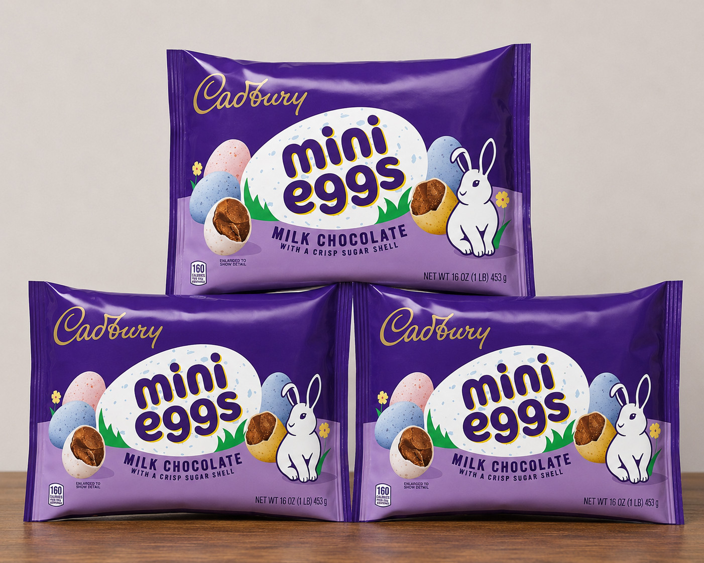 3Pack Cadbury Mini Eggs Chocolatey Candy 16oz EXP 05/2027