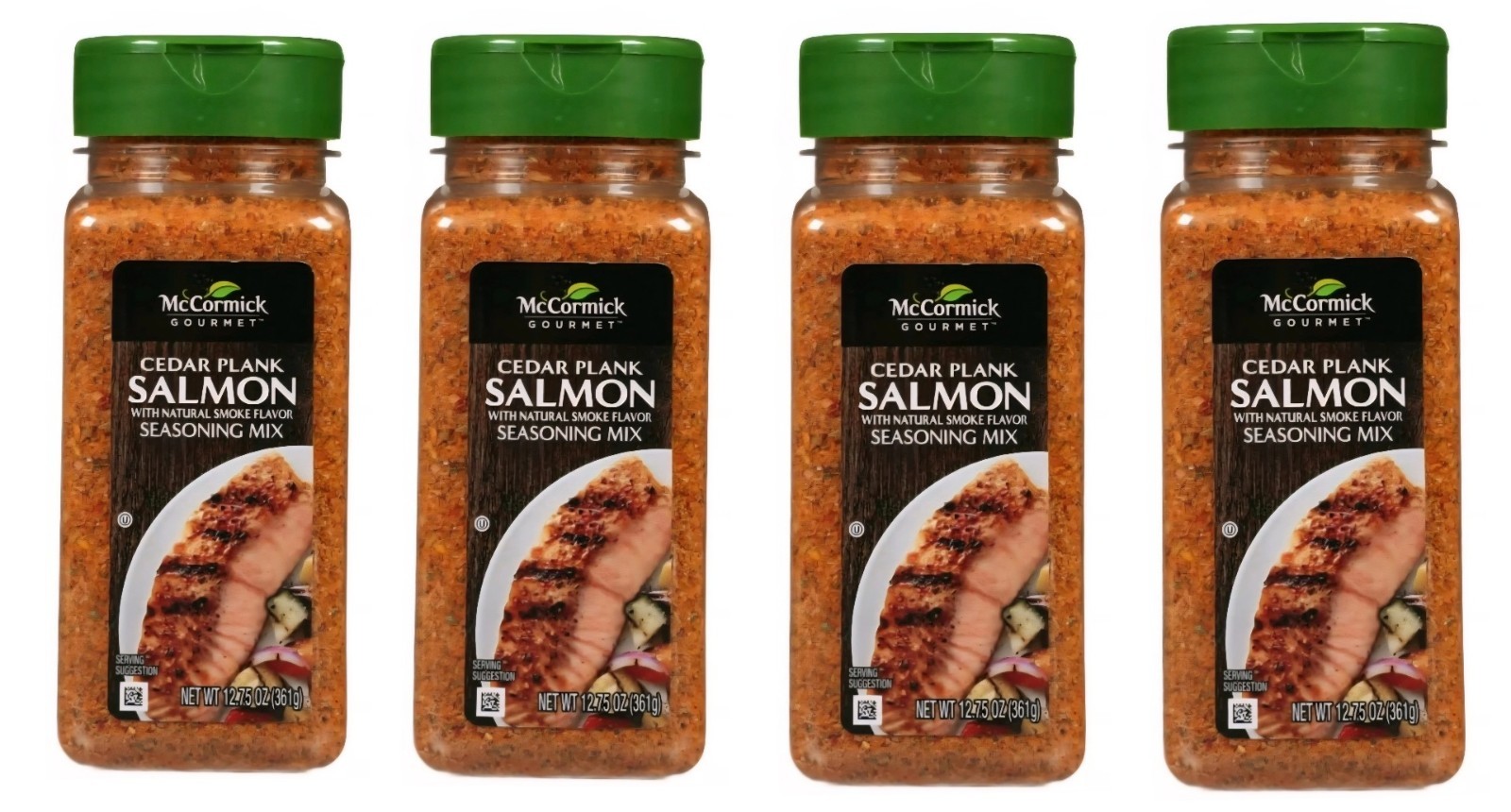 (4) NEW McCormick Gourmet Cedar Plank Salmon Seasoning Mix 12.75 oz-Discontinued