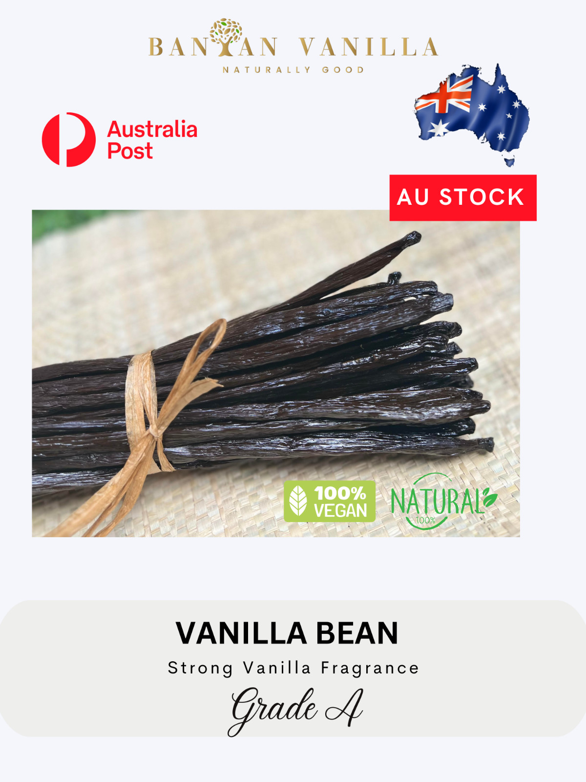 VANILLA BEANS BOURBON/PLANIFOLIA GRADE A, 16cm+ Gourmet Qty, 10 Beans, FREE SHIP