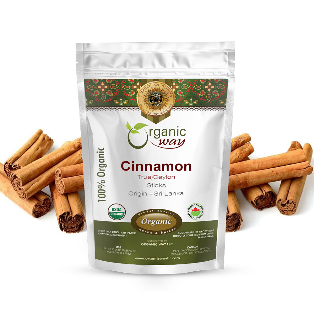 Organic Way True Ceylon Cinnamon Sticks – Organic, Kosher & USDA Certified