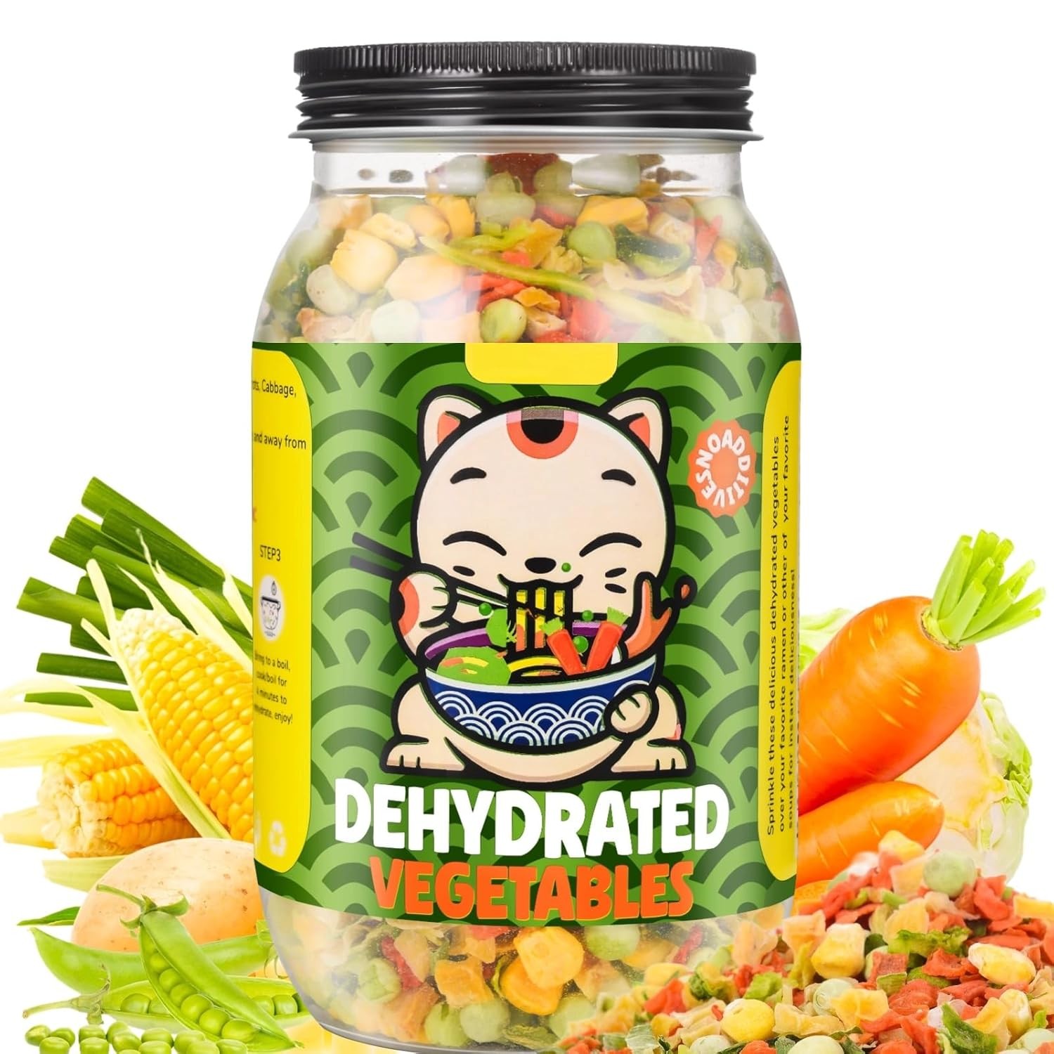 Freeze Dried Dehydrated Mixed Vegetables 10.58oz Natural Ramen Toppings Vegeta