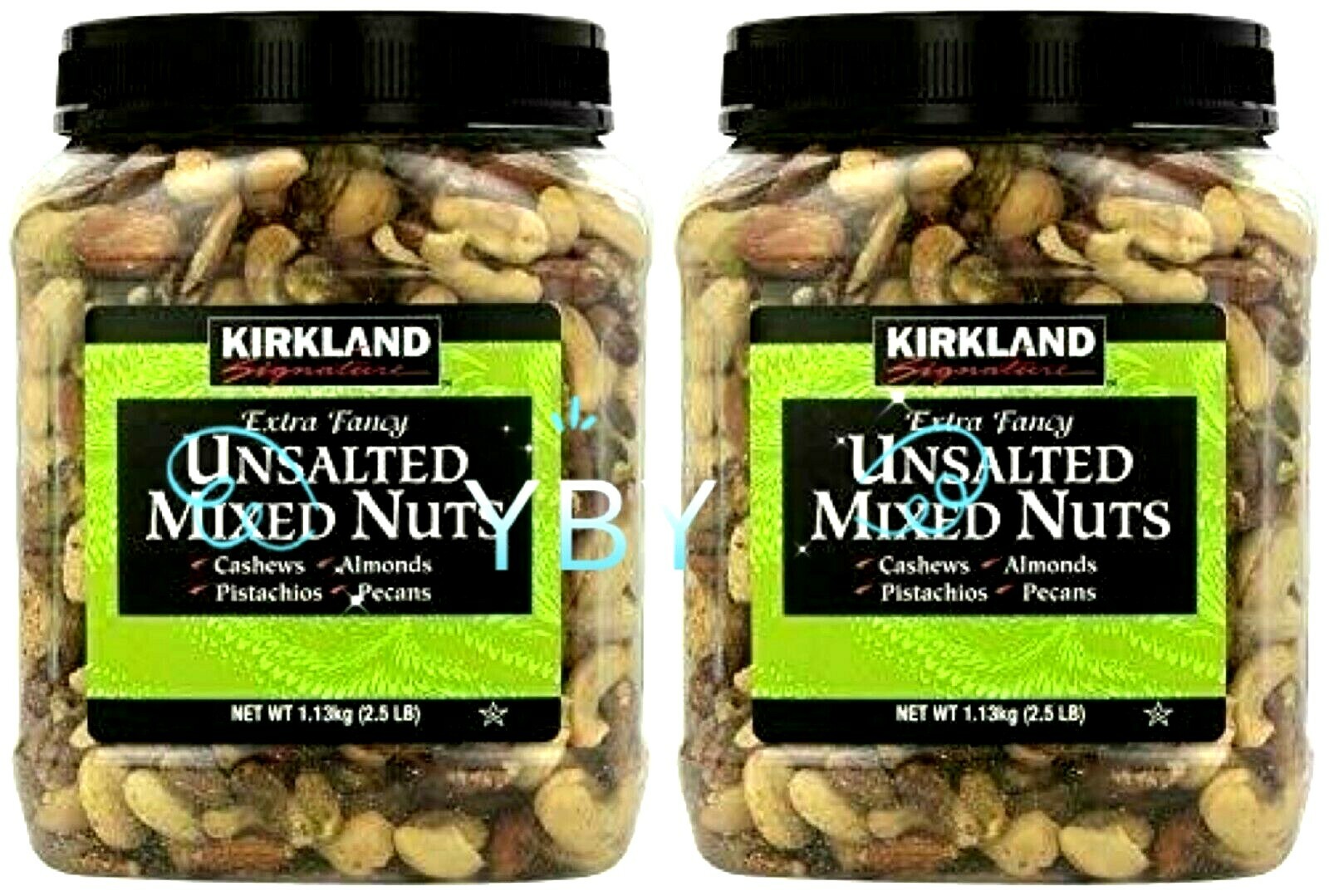 2 Packs Kirkland Signature Extra Fancy Unsalted Mixed Nuts 2.5 LB Each Pack