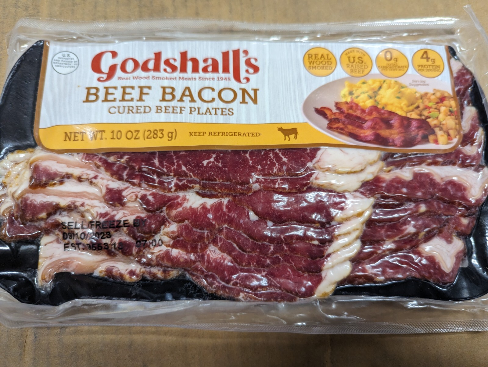 Godshall’s Beef Bacon 10 Oz (4 Pack)