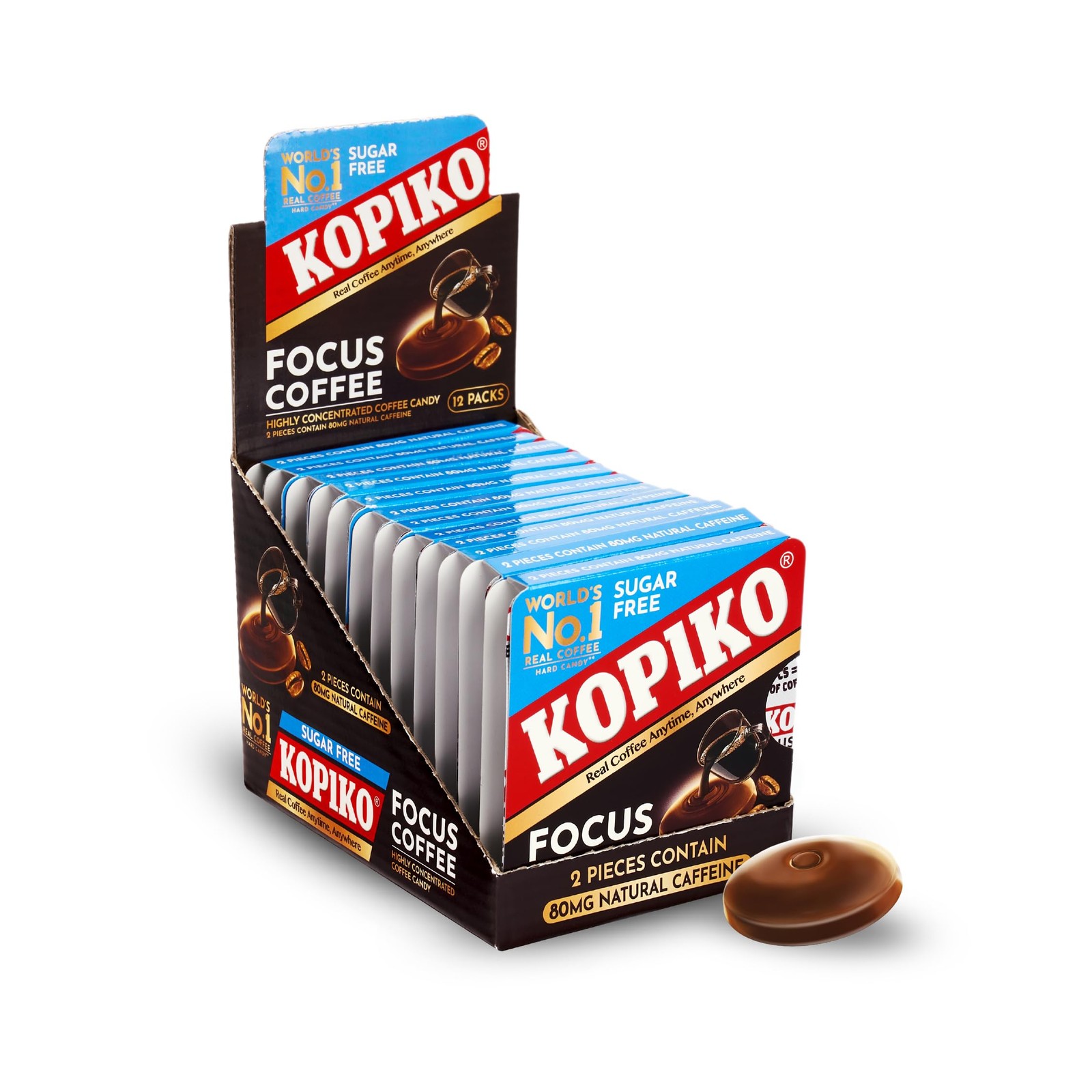 «80mg Caffeine Coffee Candy – Sugar-Free Energy Boost with Indonesian Flavor»