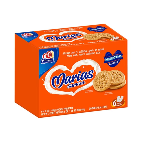 Gamesa Marias Cookies 4.9 oz, 6 Count (234 cookies)