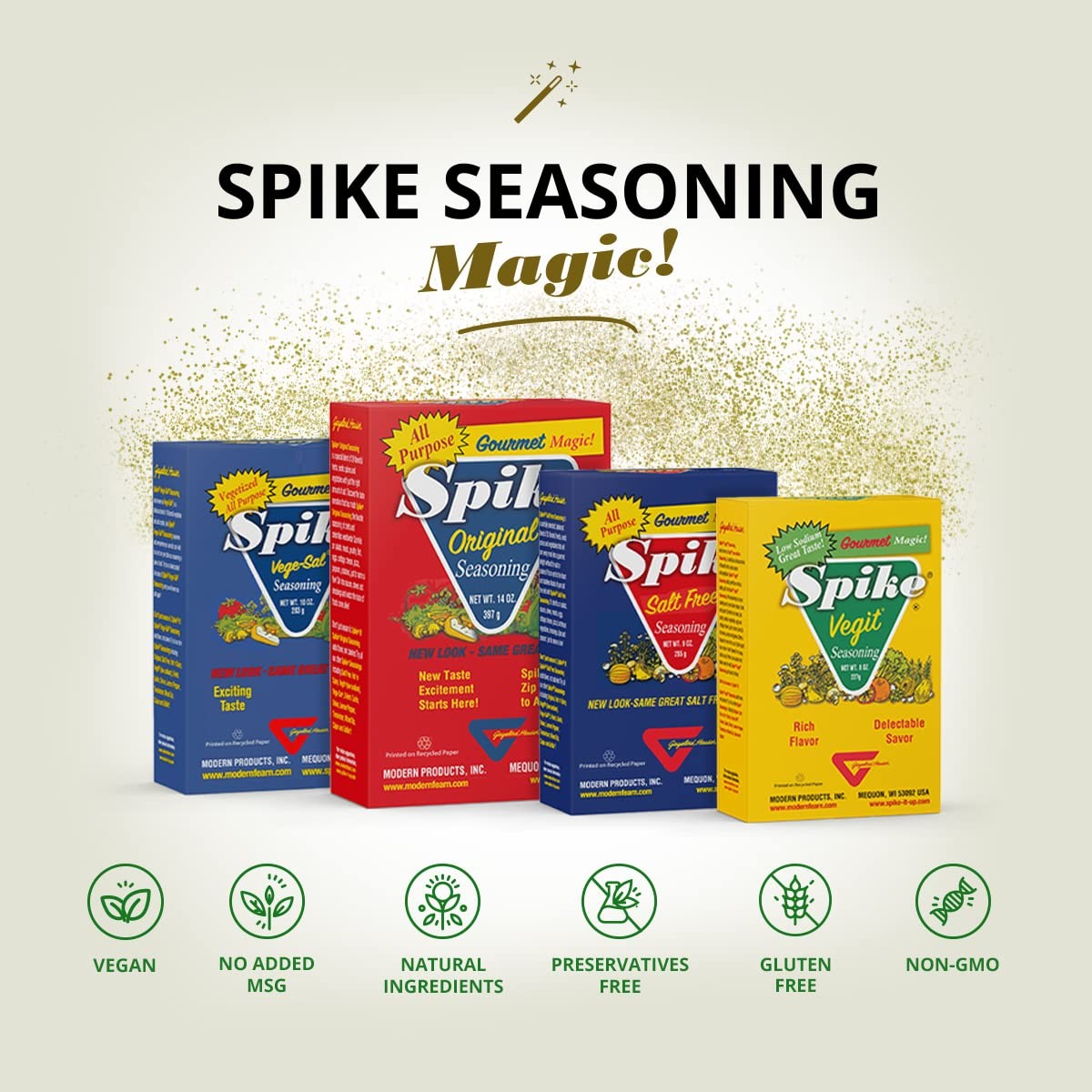 Modern Products Gourmet Natural Seasoning – Salt Free Magic – 9 Oz