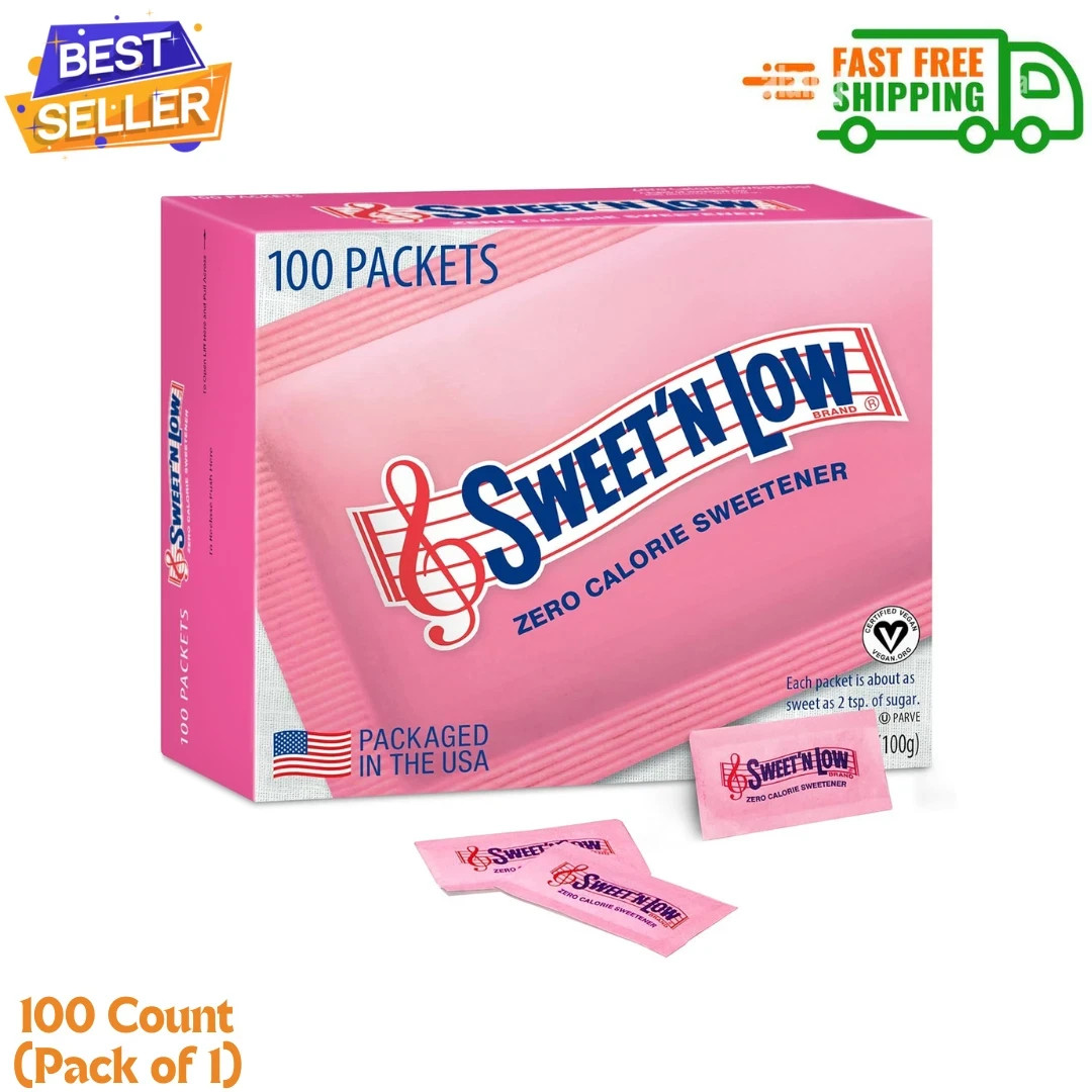 Sweet’N Low Zero Calorie Sweetener Packets, Kosher And Gluten Free,100 Ct pack 1