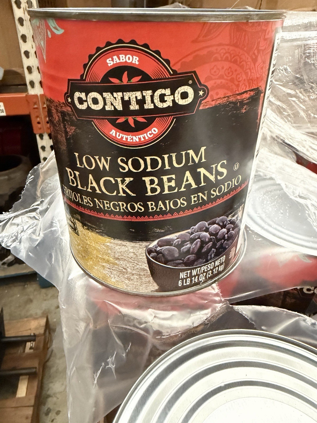 SABOR CONTIGO LOW SODIUM BLACK BEANS, FRIJOLES NEGROS BAJOS EN SODIO 6 LB 14 OZ