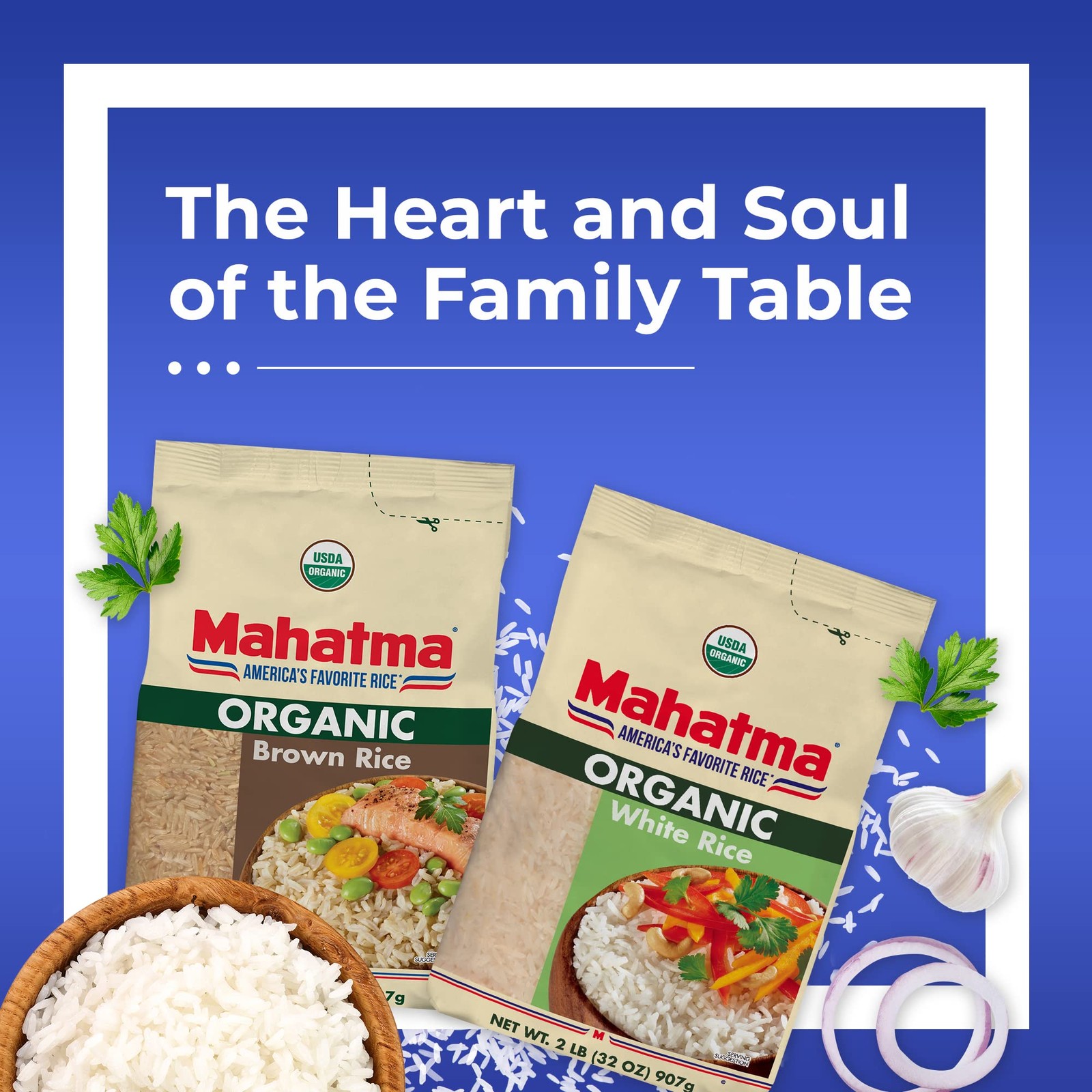 Mahatma Organic White Rice, 2lb Bag 2 Pound (Pack of 1),