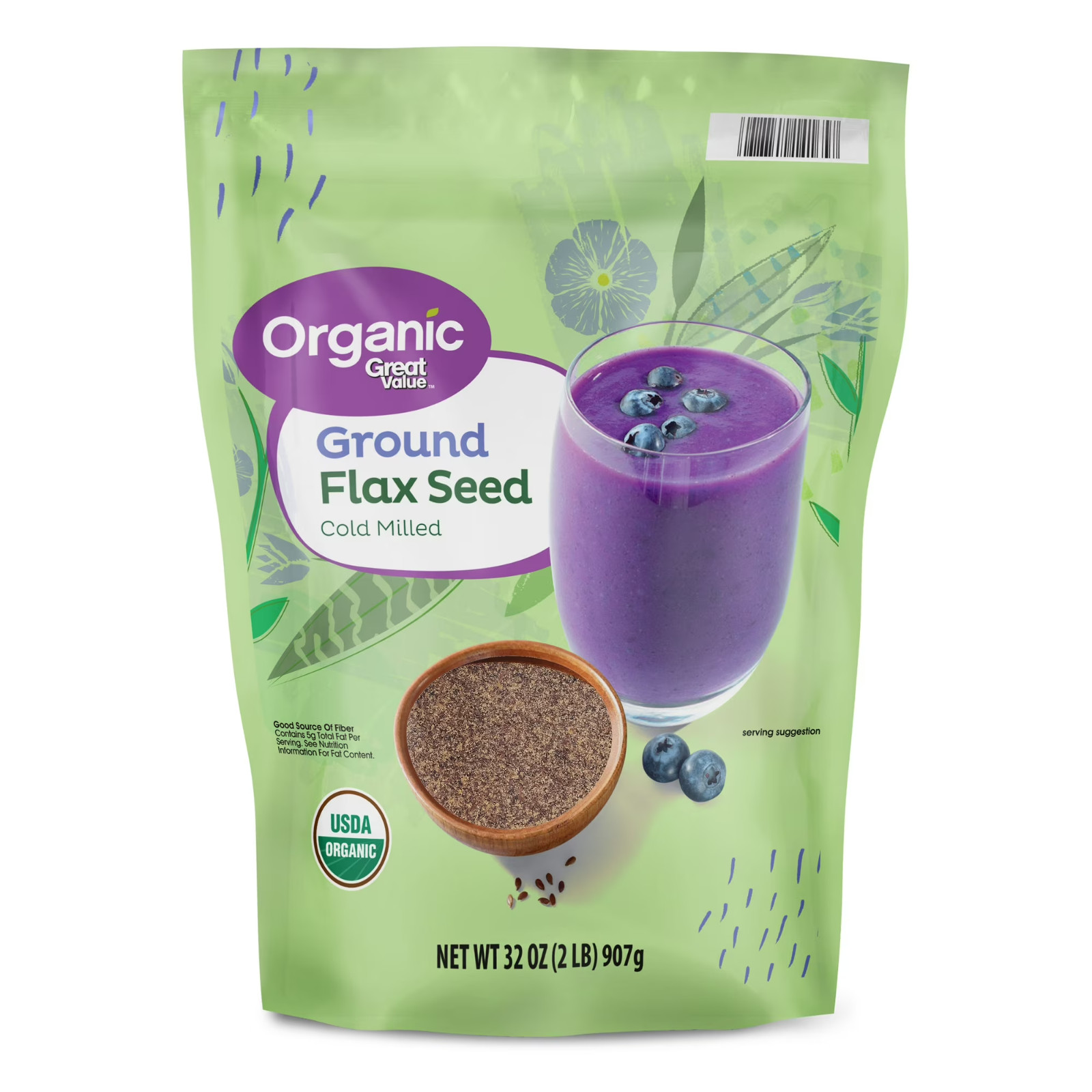 Great Value Organic Ground Flax Seed – 32 oz
