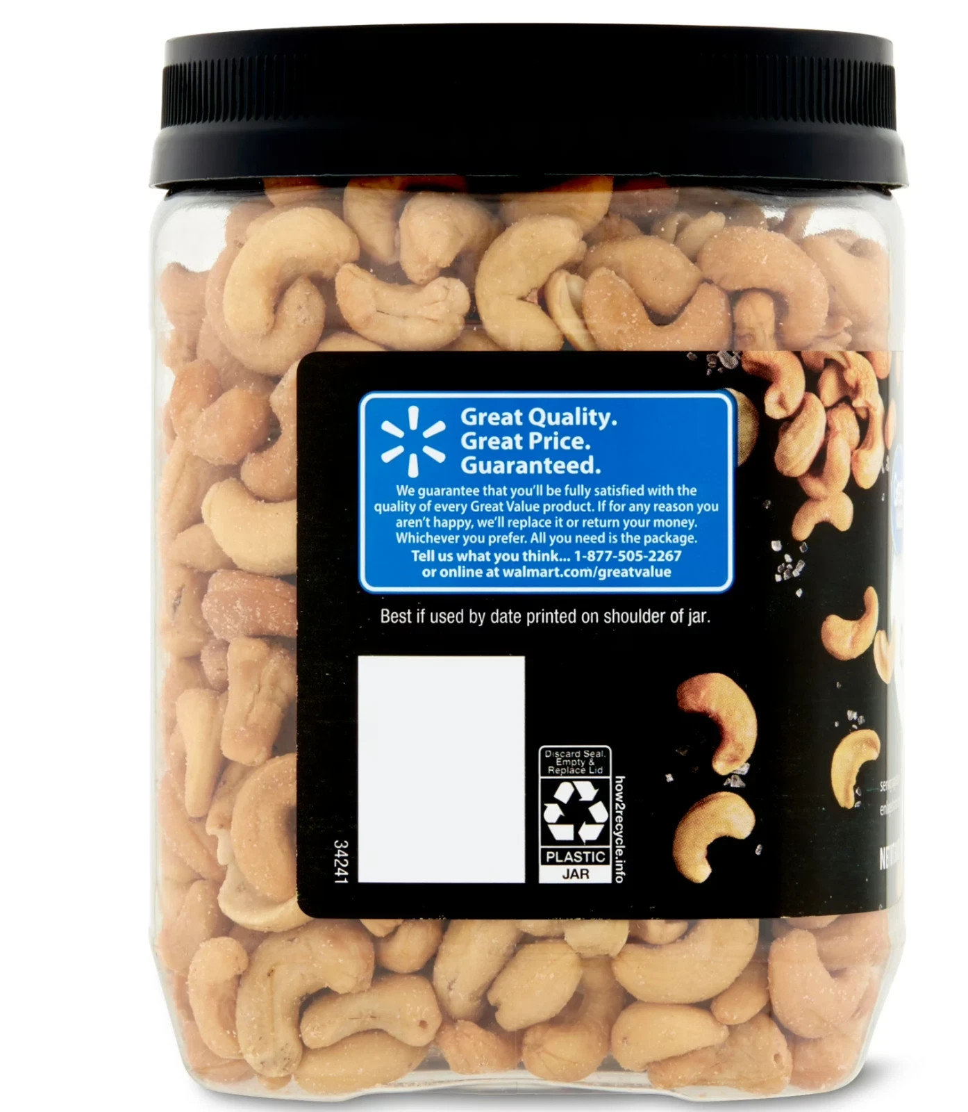 Great Value Deluxe Whole Cashews, 30 oz