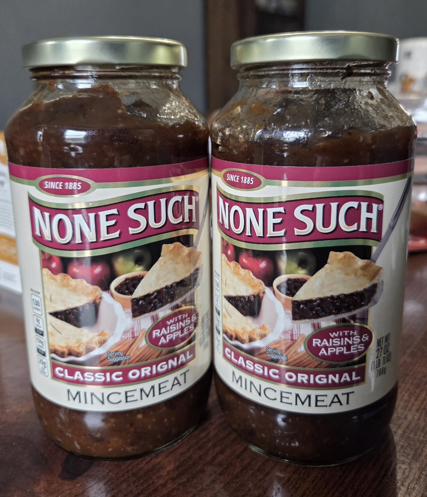 (2 PACK) NONE SUCH Mincemeat Pie Filling Classic Original 27 oz BB 07/2027