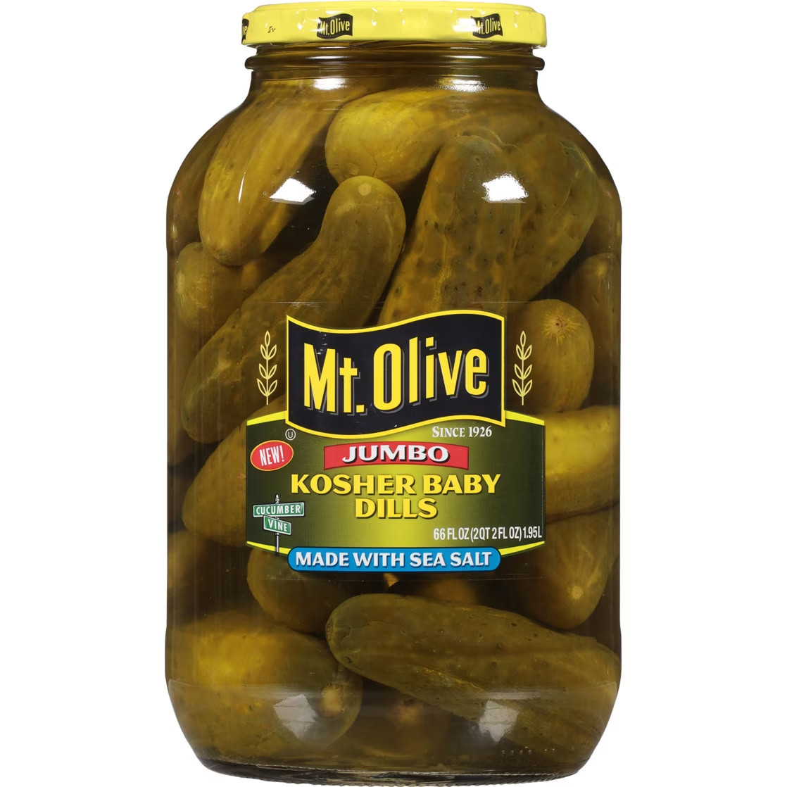 (2 pack) Mt. Olive Kosher Baby Dill Jumbo Pickles – 66 fl oz..
