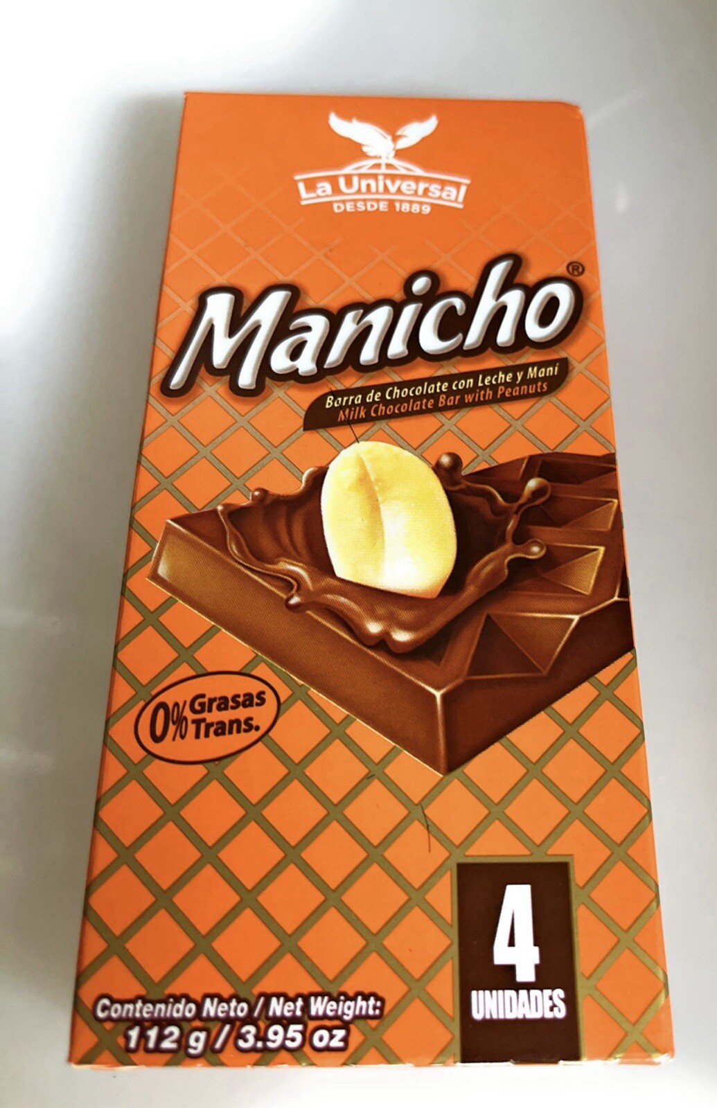 Manicho La Universal Ecuador Dulce Ecuatoriano 0% Grasa Trans 4 Unidades
