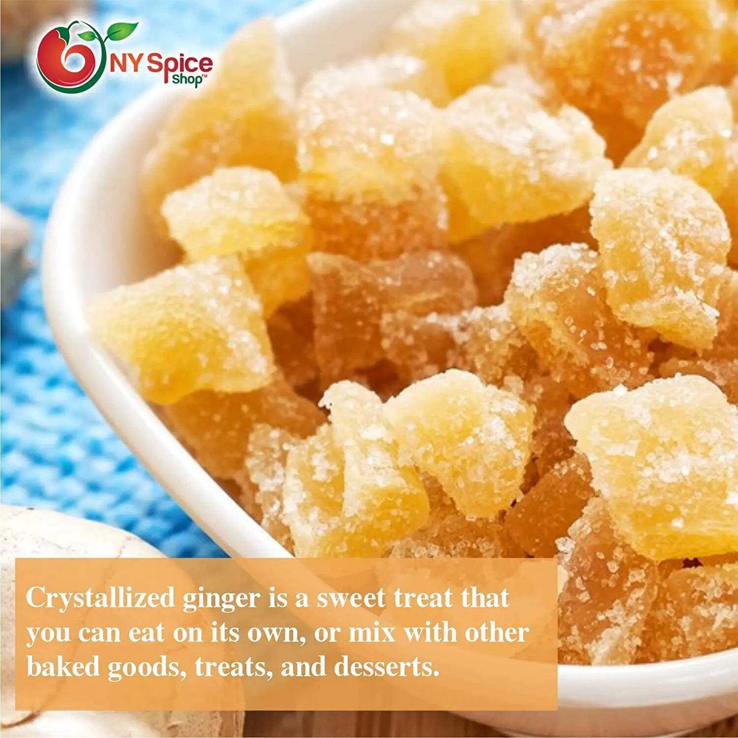 Crystallized Ginger Dehydrated Kosher Candied Sugar Slices Dried