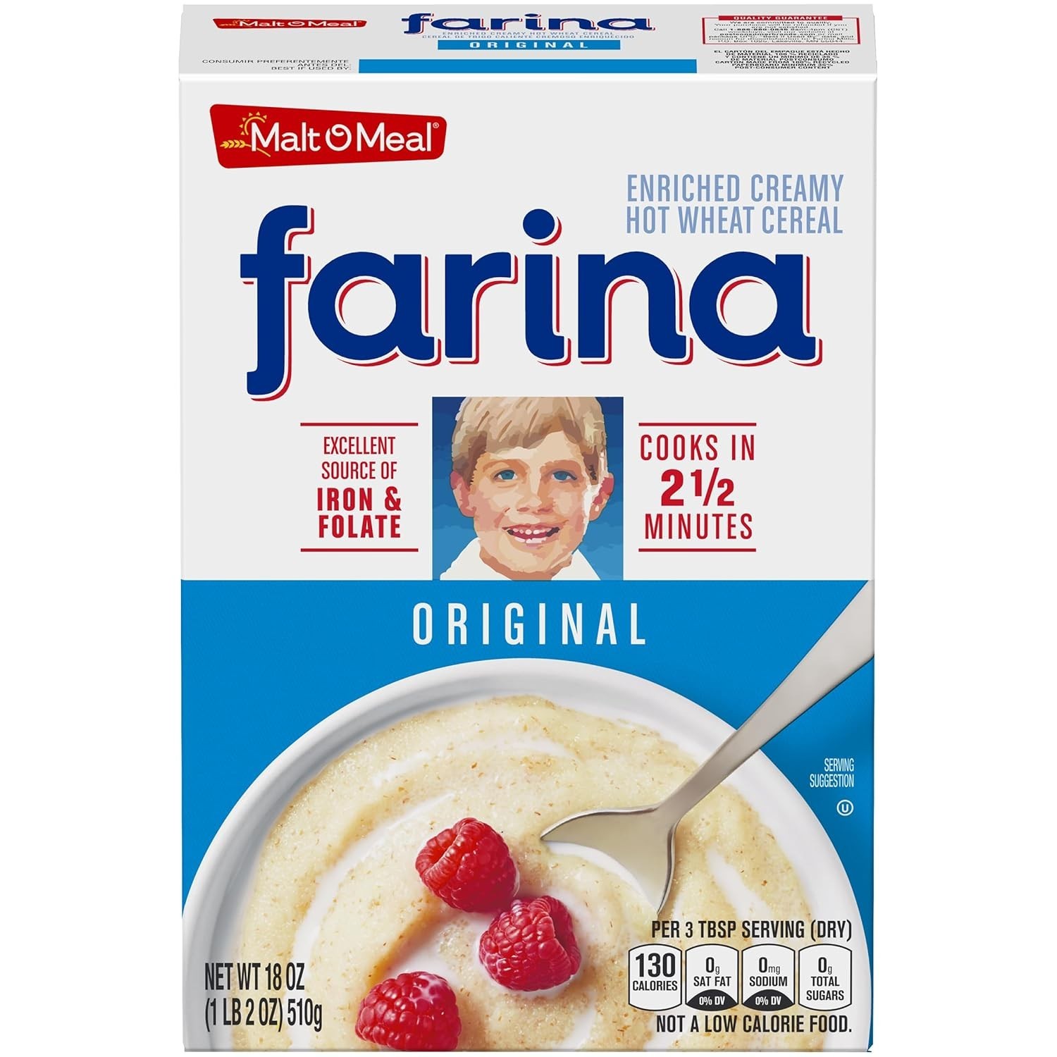 Malt-O-Meal Farina, Original Farina Breakfast Cereal, Quick Cooking 1 count