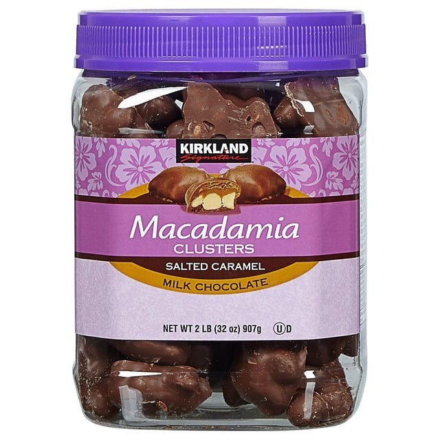 Kirkland Macadamia Clusters Salted Caramel Milk Chocolate 32 oz