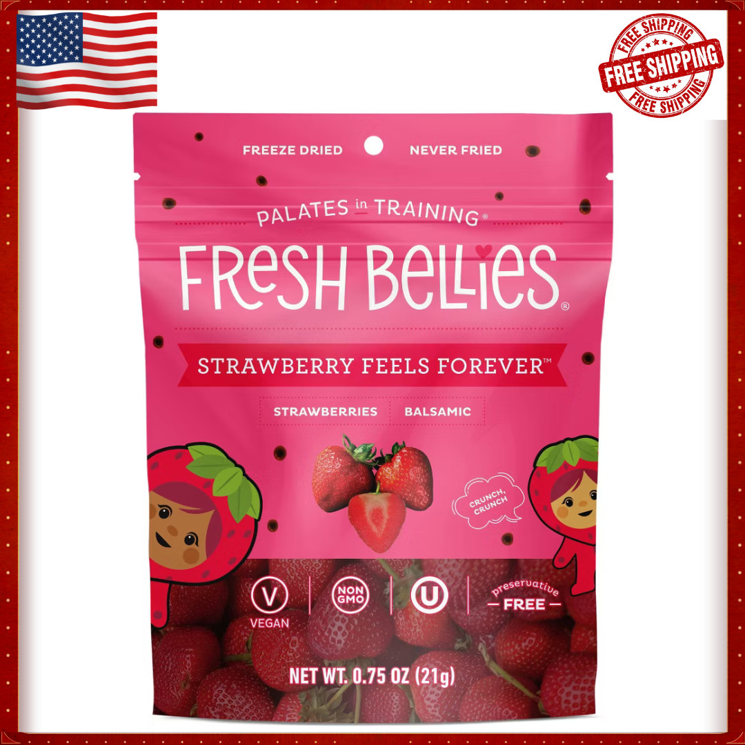Fresh Bellies Freeze Dried Fruit Strawberry 0.75 oz – Pack of 6 – US SELLER