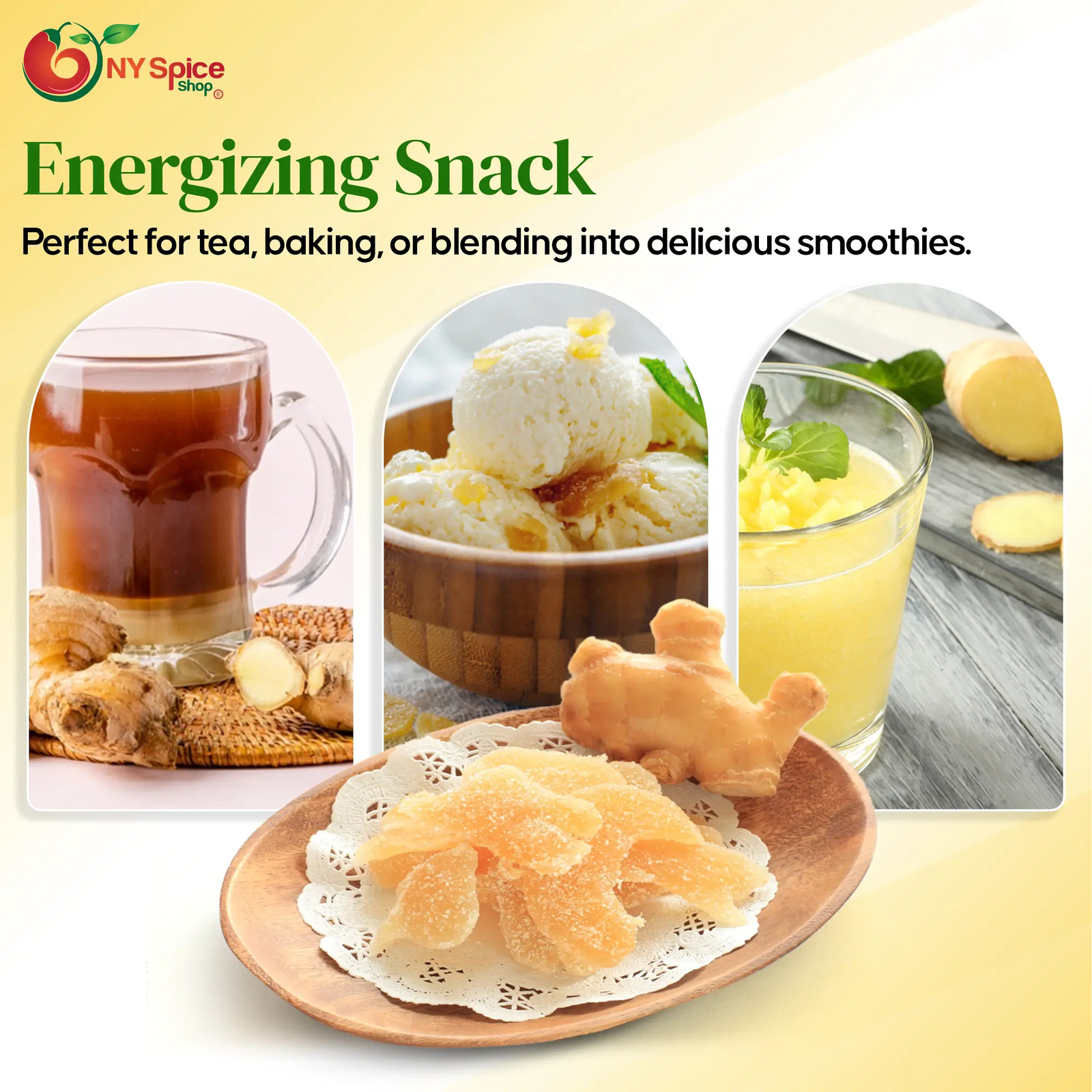 Crystallized Ginger Dehydrated Kosher Candied Sugar Slices Dried