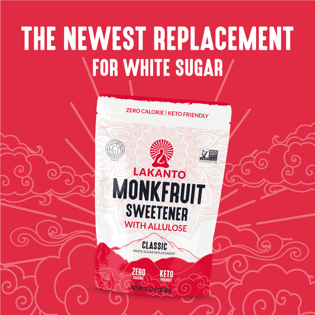 Lakanto Classic Monk Fruit Sweetener with Allulose, 1 lb, 1 Count