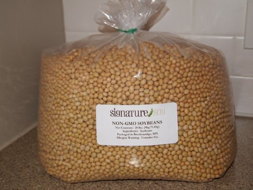 Signature Soy NON-GMO Soybeans for making Soymilk & Tofu 1.5, 13 or 20 lbs FRESH