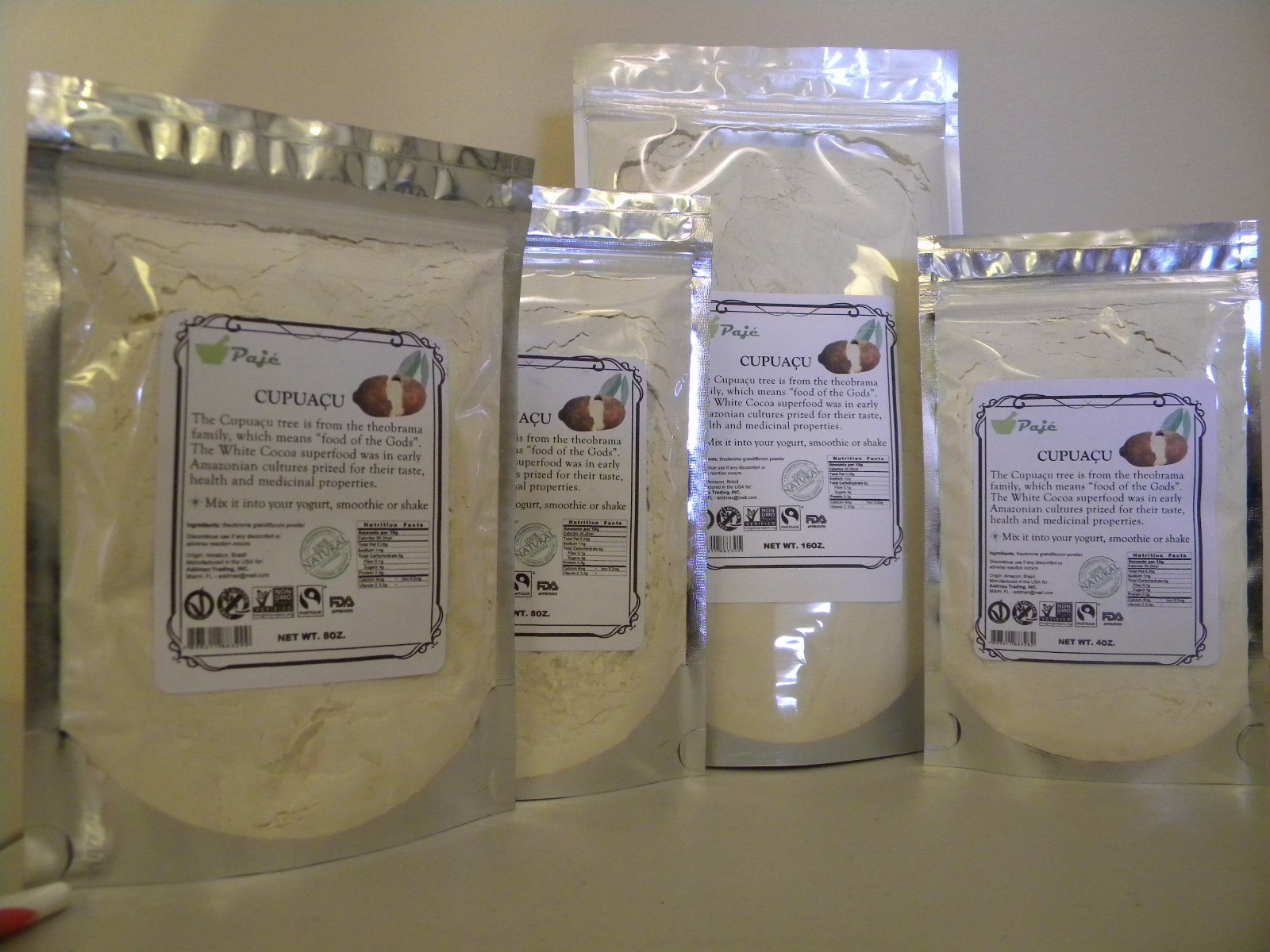 CUPUACU freeze dried fruit powder 8oz 16oz 1lb 32oz 2lb 4lb 10lb Paje Superfoods
