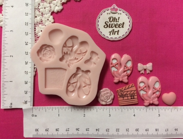 Ballet Set silicone mold fondant cake wax soap food decorating cupcake molds FDA