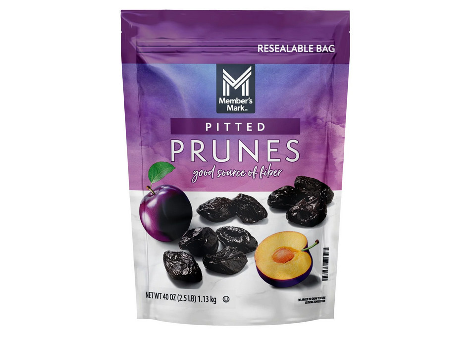 Member’s Mark Dried Pitted Prunes 40 oz Resealable Bag Natural Snack