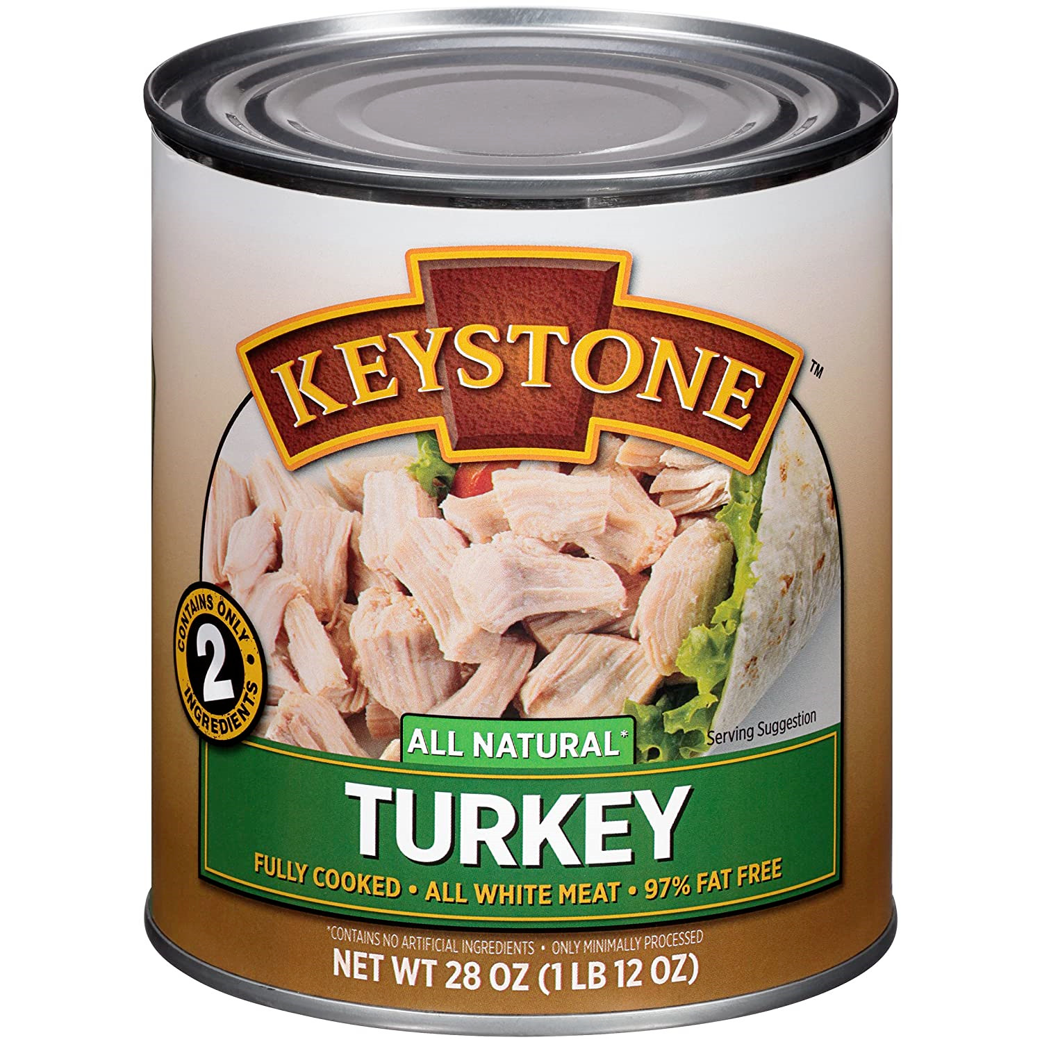 (8 Cans) Keystone Turkey **ALL NATURAL – NO PRESERVATIVES – FULLY COOKED** 28oz