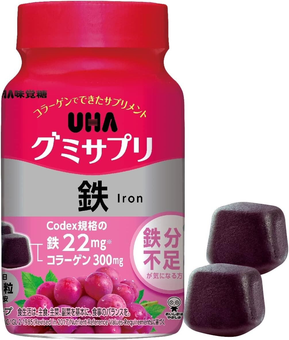 UHA Mikakuto [ Gumisapuri Iron 180g 30days ] Supplement gummies