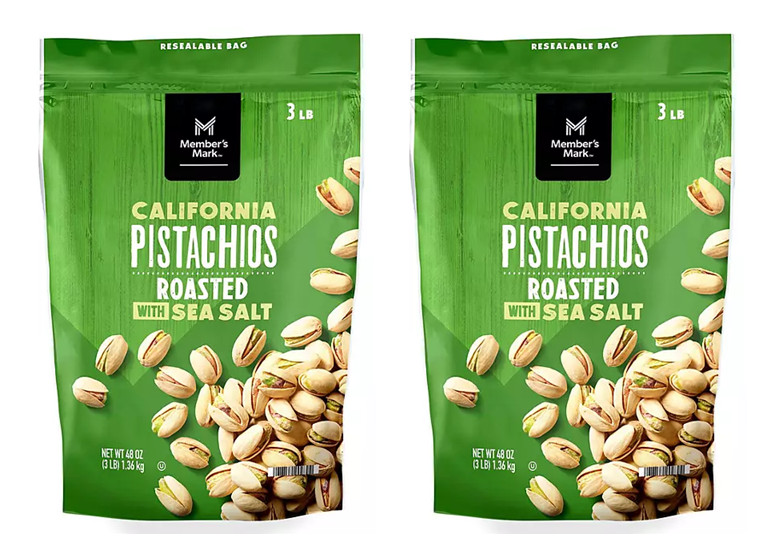 2 pack Member’s Mark Roasted & Salted Pistachios, 48 oz. FREE shipping
