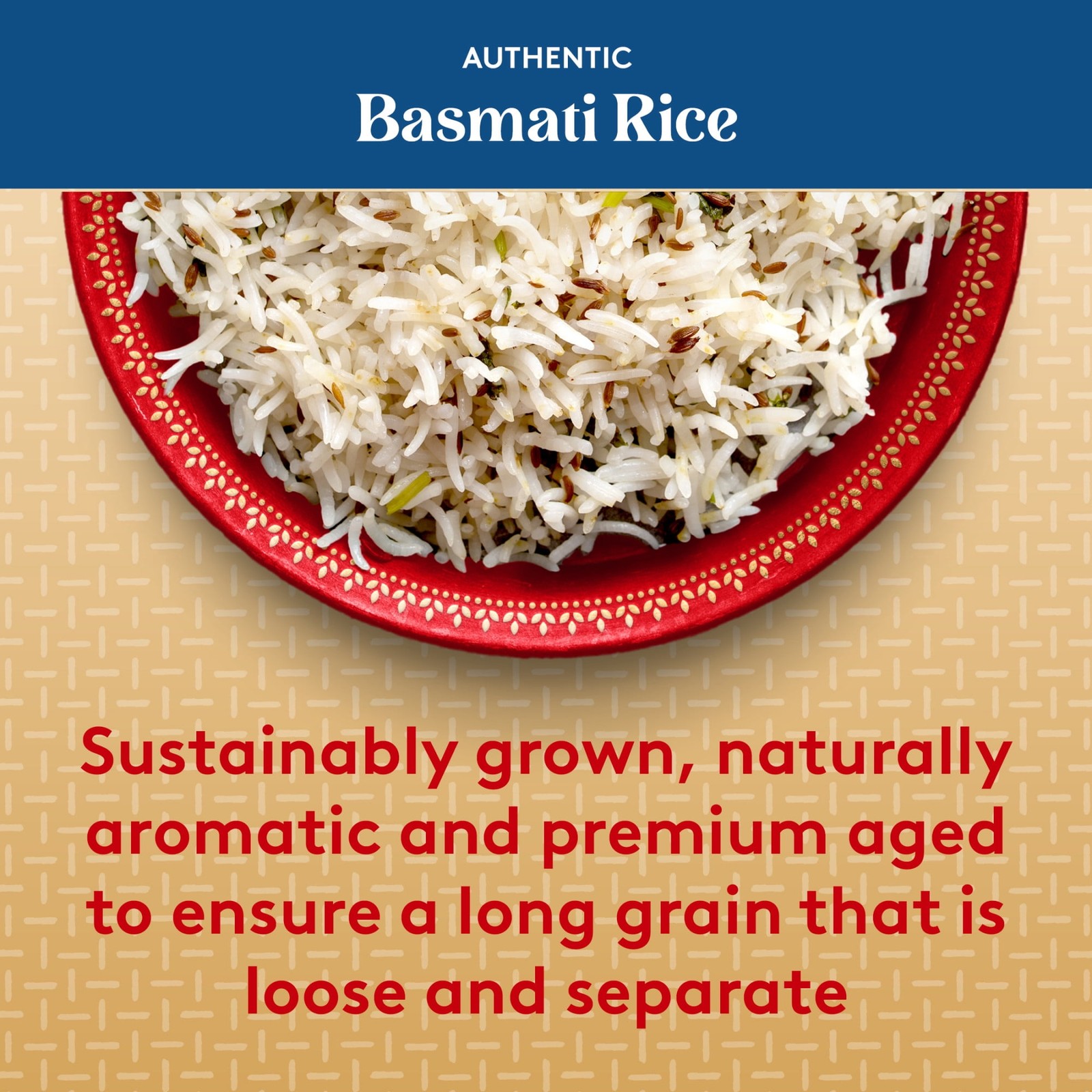 Naturally Aged Indian White Basmati Rice, Long-Grain, Gluten-free – 20 lb. Bag
