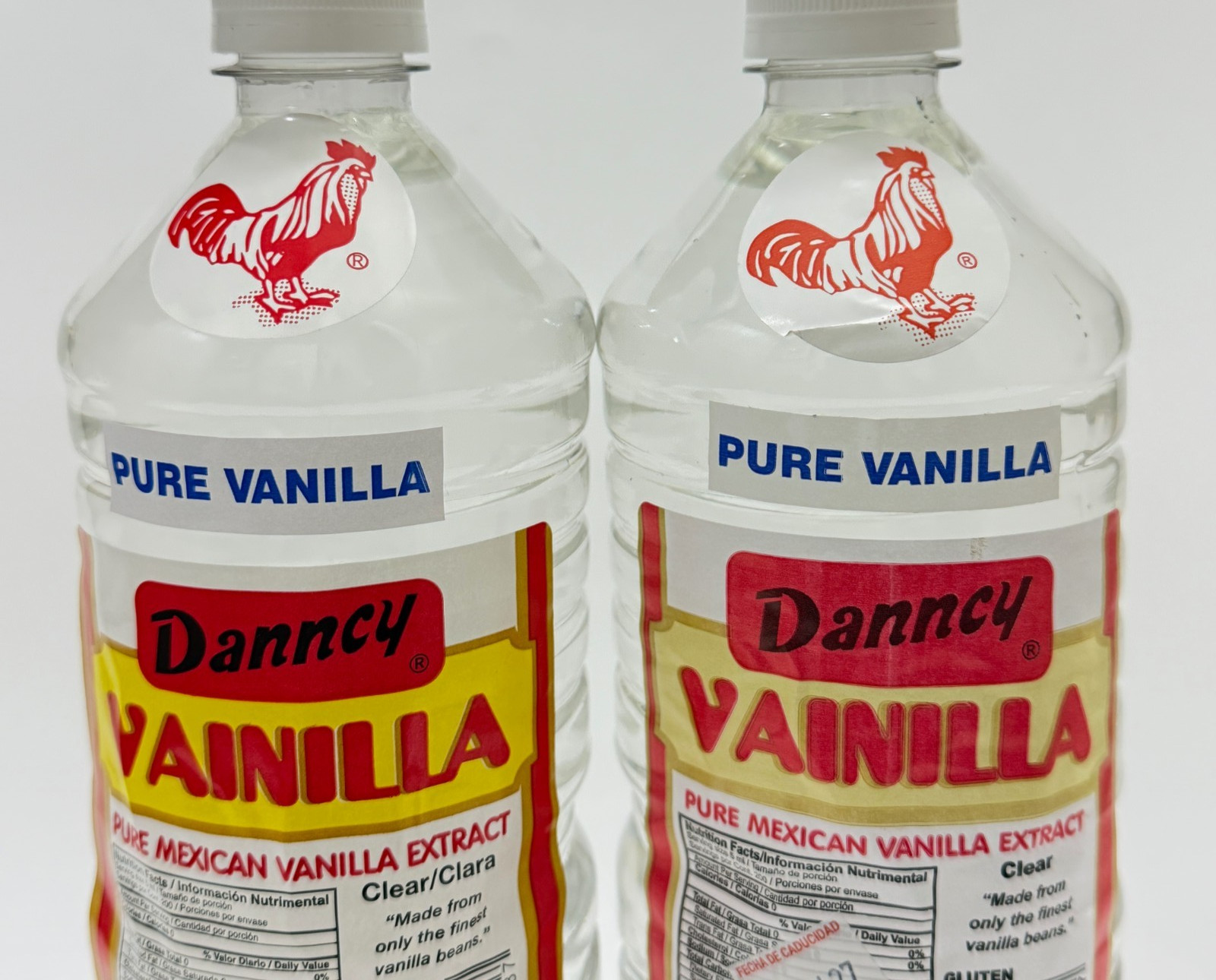 Danncy Pure Vanilla Extract 2pk 33.8 FL OZ Mexican Clear Baking Cooking