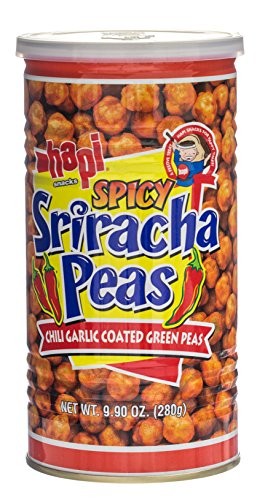 Hapi Sriracha Green Pea Snack Gluten Free 9.9 Ounce Crunchy Legume Snack