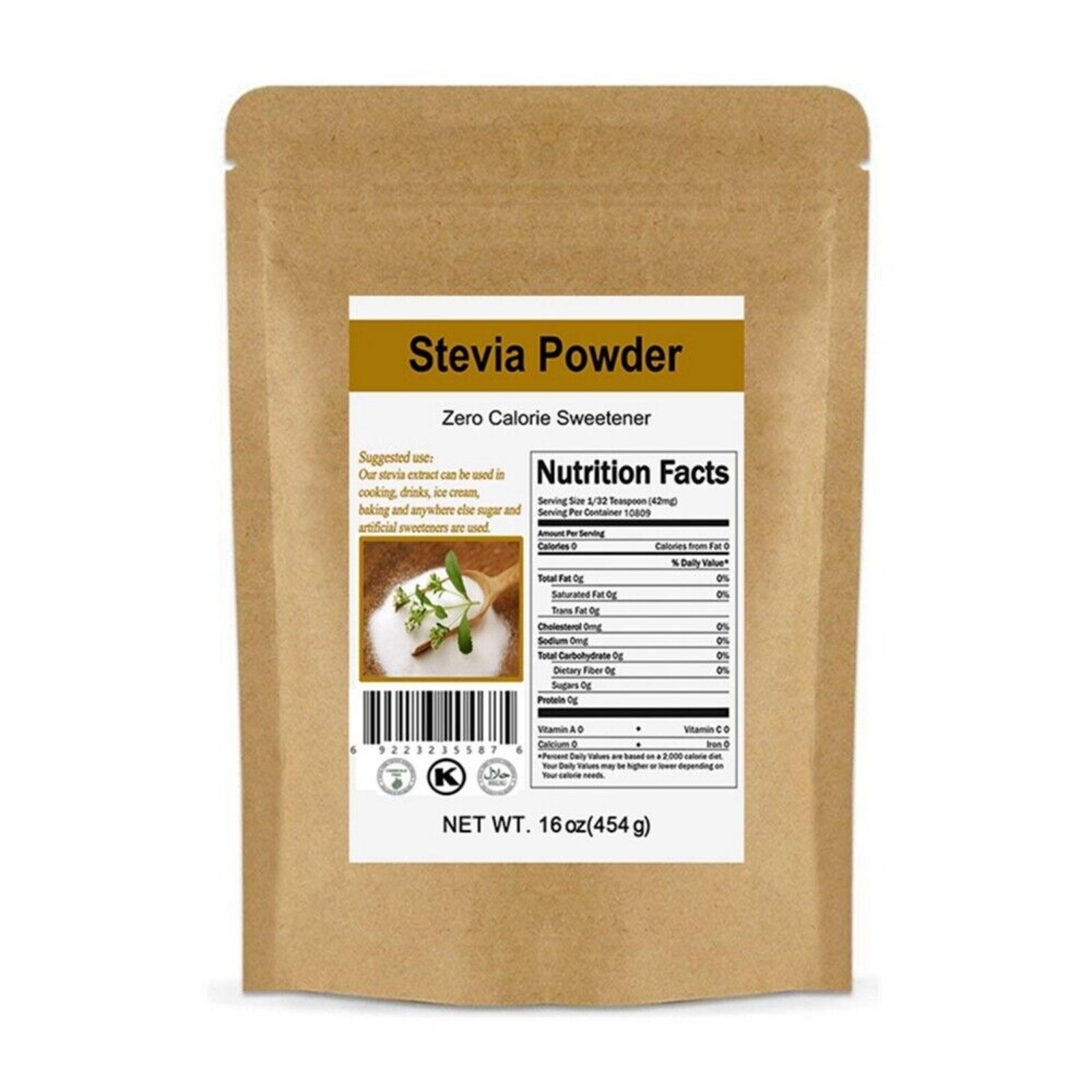 16OZ CCnature Stevia Powder Natural Extract Sweetener Stevia Leaf Sweetener 0Cal