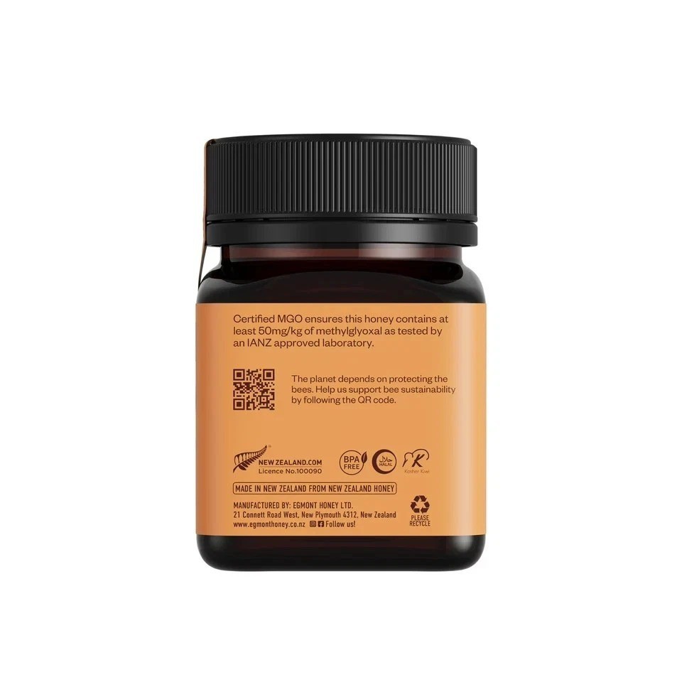 Egmont Raw Manuka Honey MGO 50+ – 100% Pure New Zealand Manuka Honey – Non-GMO