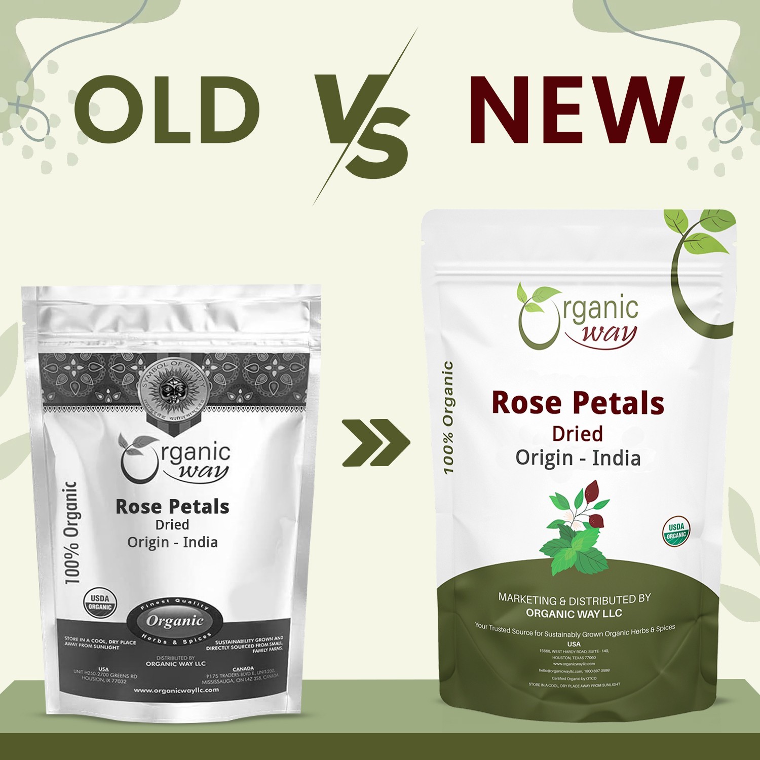 Organic Way Rose Petals Dried – Organic, Kosher & USDA Certified