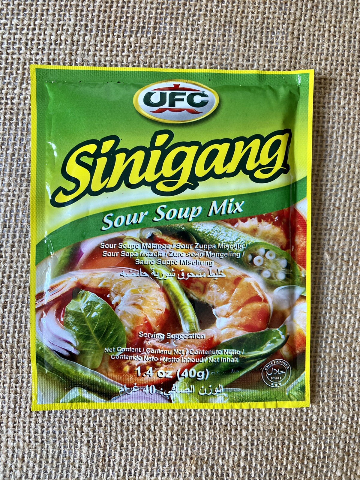 UFC SOUR SOUP MIX, SINIGANG, A Filipino Dish, 1.4 Oz, 40 grams