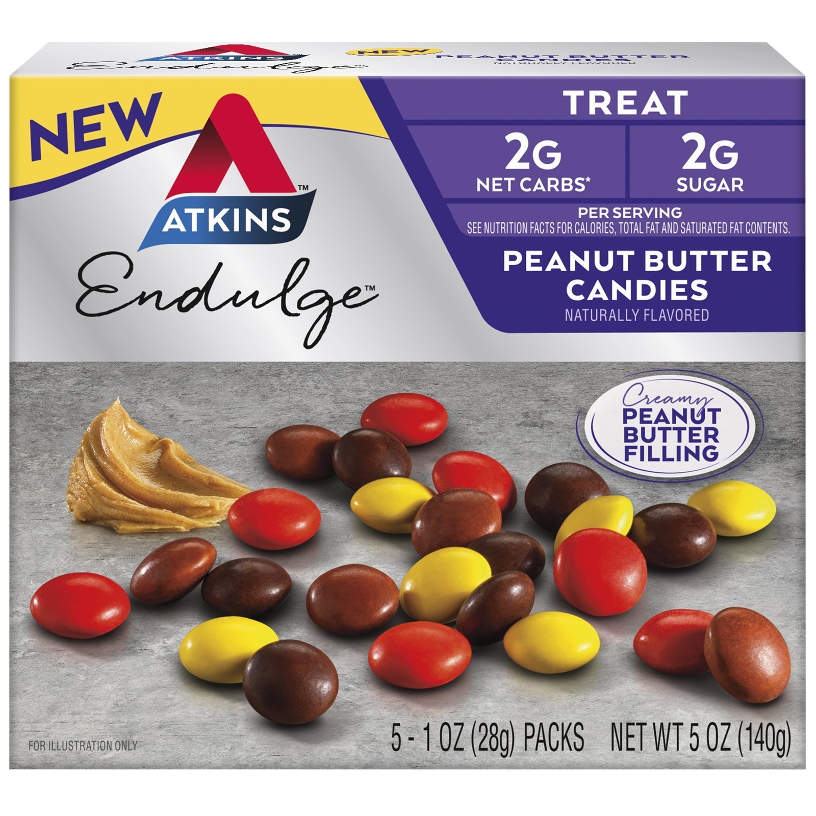 Endulge Treat Peanut Butter Candies Keto Friendly, 5 Count