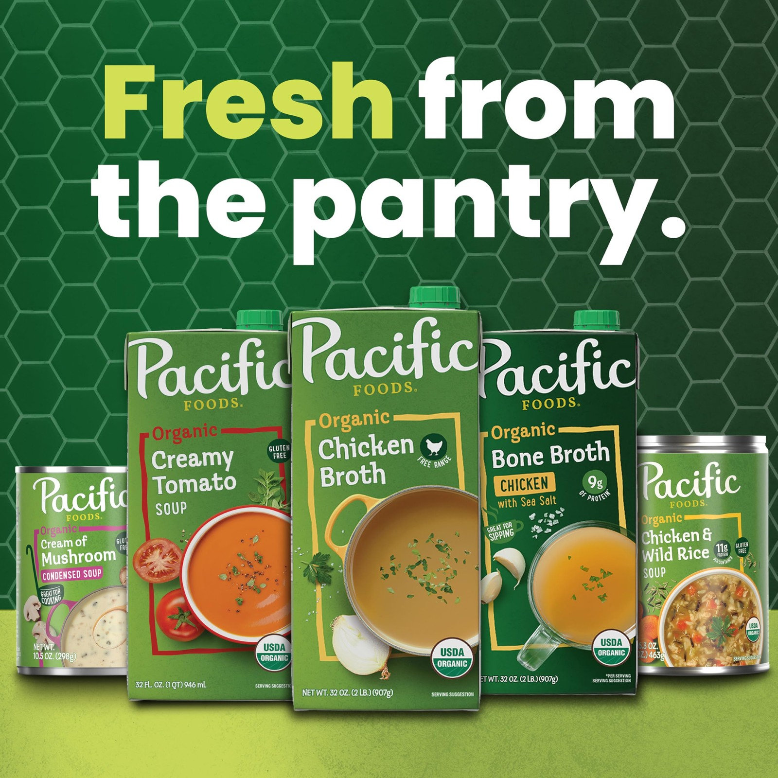 Pacific Foods Organic Tomato Basil Soup, 32 oz 32 Fl Oz (Pack of 2), red