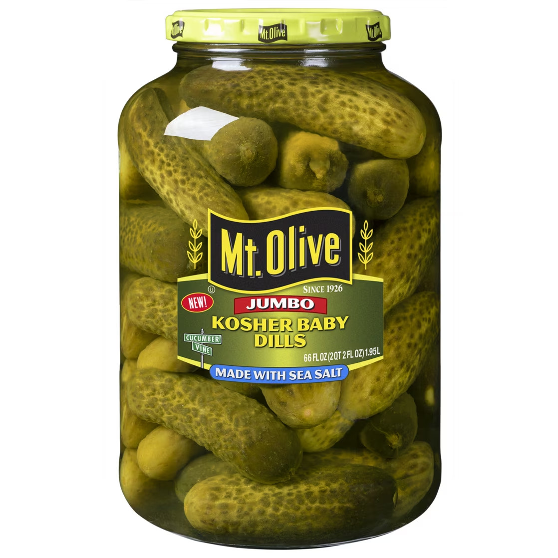 (2 pack) Mt. Olive Kosher Baby Dill Jumbo Pickles – 66 fl oz..