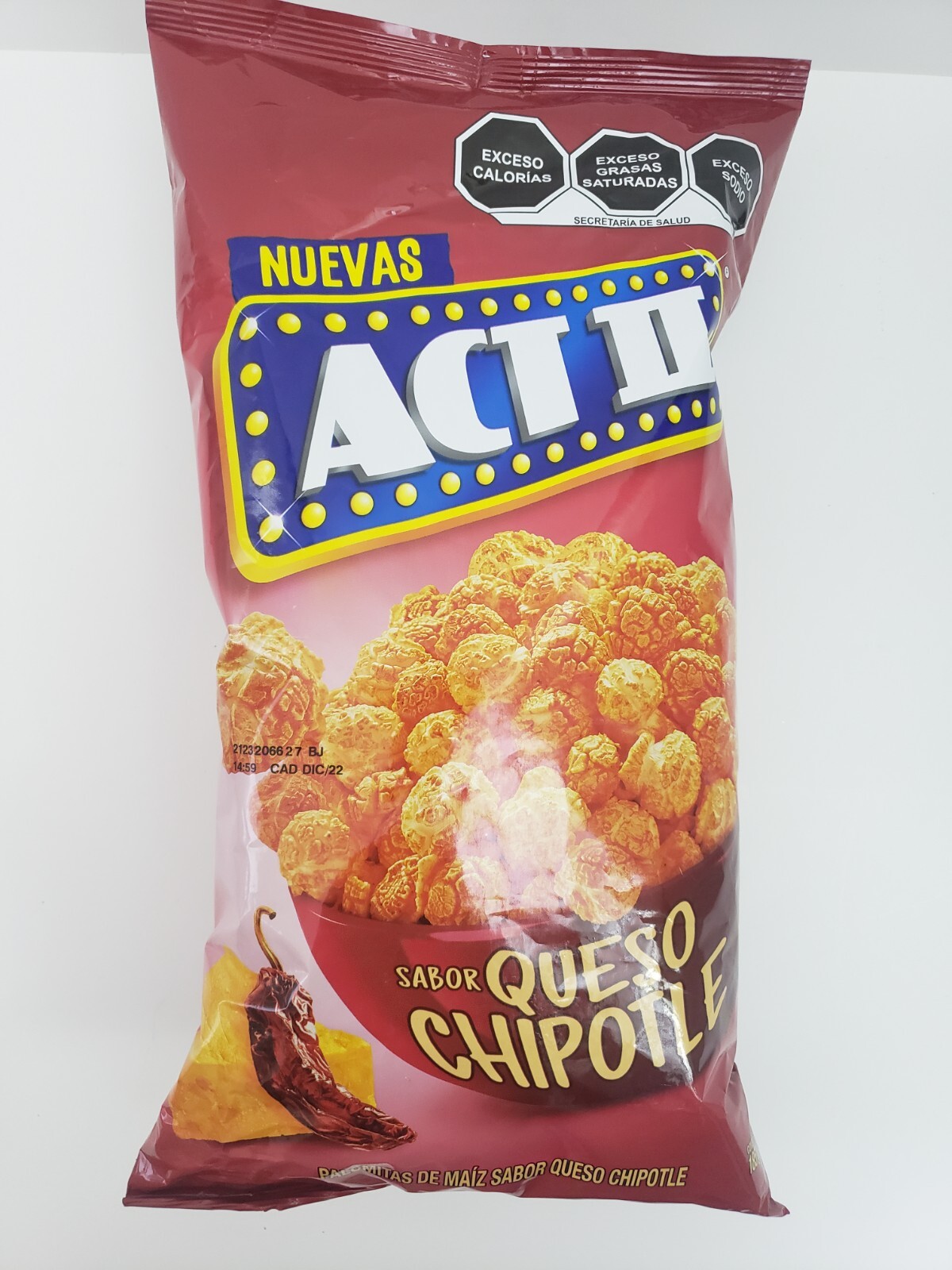 Popcorn Cheese Chipotle/ Palomitas Sabor Queso Chipotle 185g Act 2 Free Shipping