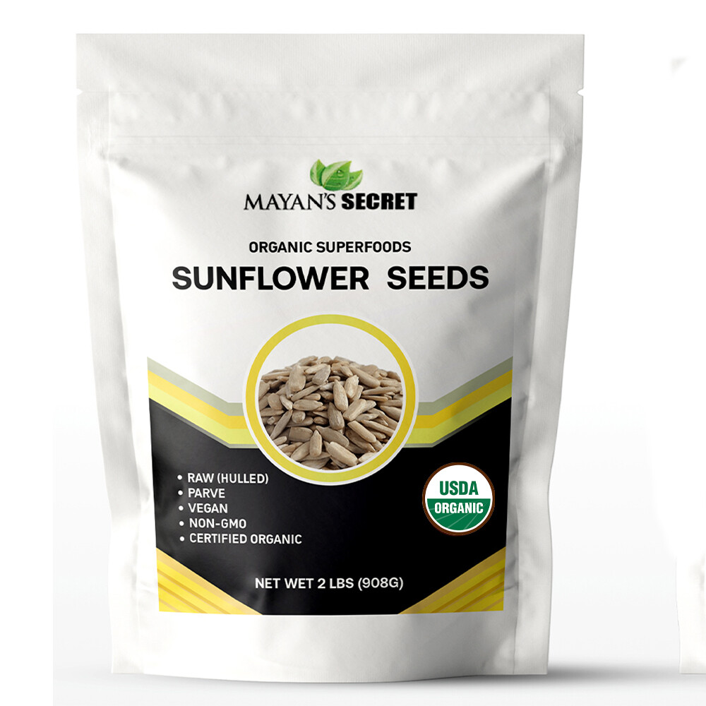 USDA Certified Organic Sunflower Seeds — Raw Kernels Hulled Superfoods