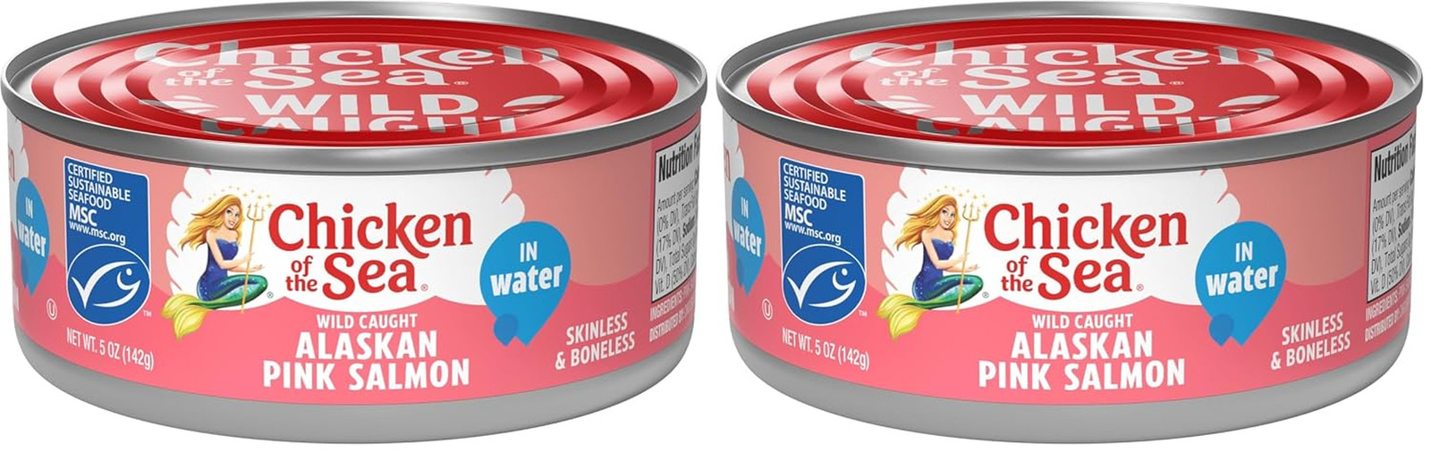 Alaskan Pink Canned Salmon in Water, 5 Ounce Cans, 12-Count – High Protein Skinl
